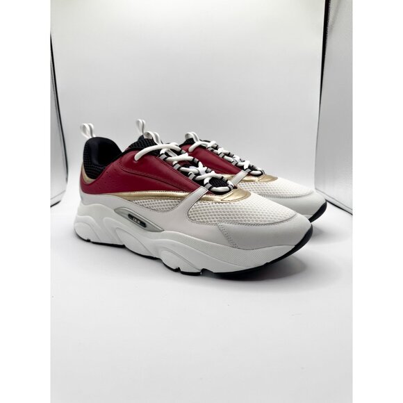 Dior B22 White Black Burgundy Gold Size 16 / EU 49 - Picture 1 of 12